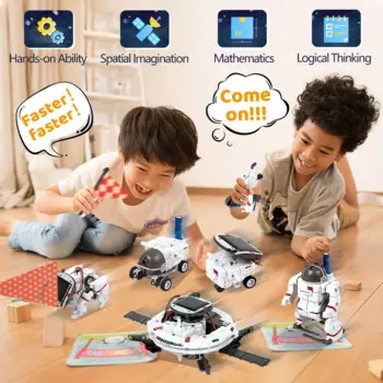 Обучающие игрушки STEM Solar Robot, наборы для изучения науки, развивающая научная фантастическая игрушка для детей, мальчиков