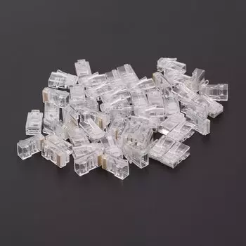 63HA 50 шт./упак. многожильный 10P10C сетевой Кабельный разъем RJ48 Crystal Plug