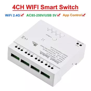 occkic WiFi Smart Relay Switch 10A 250V