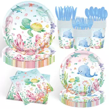 Одноразовая посуда Gooparty "Океанские животные"