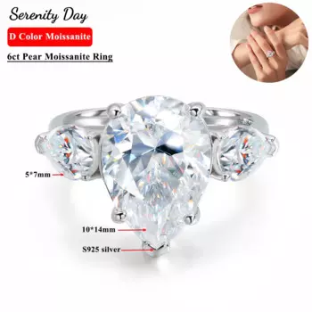 Очаровательное женское кольцо из серебра 925 пробы с блестящей каплей