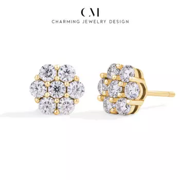 Очаровательные ювелирные изделия в форме цветка, серебро 925 пробы, 2,5 мм, 3,0 мм