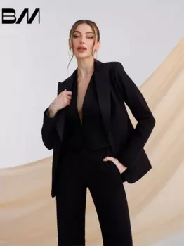 Очаровательные женские деловые костюмы, элегантные офисные женские брючные костюмы, Свадебный блейзер для смокинга, Женский офисный костюм, рабочая одежда