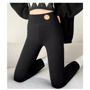 Очень толстые Флисовые женские брюки на флисе ягненка, новинка зимы 2024, верхняя одежда с высокой талией, облегающие теплые хлопковые брюки