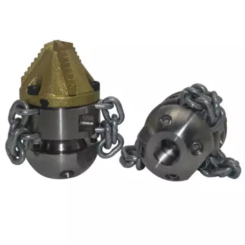 Очистка трубопровода высокого давления, алмазная насадка для очистки веревки, цепной ремень, вращающаяся канализационная насадка G3/8 G1/2, 7 отверстий