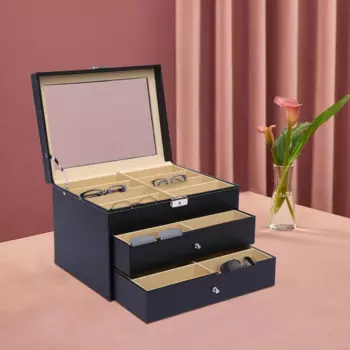 Очки солнцезащитные из ПУ кожи, 24 ячейки, 3 уровня