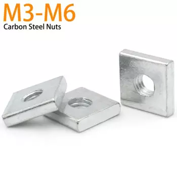 Оцинкованные квадратные гайки Zimir M3 M4 M5 M6 из углеродистой стали