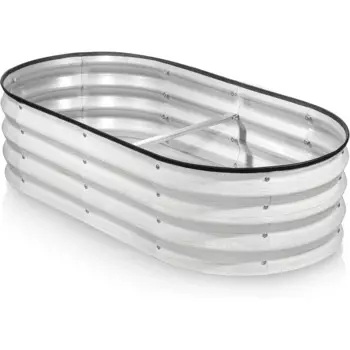 Оцинкованные поднятые садовые кровати для улицы // 4 2 1 фут, поднятые кровати для садоводства, овощей, цветов // большая металлическая садовая коробка