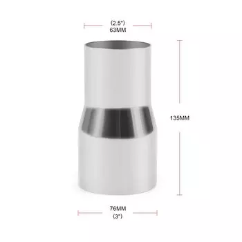 OD: 2 дюйма, 2,25 дюйма, 2,5 дюйма, 3 дюйма, конический стандартный соединительный переходник выхлопной трубы из нержавеющей стали