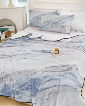 Одеяло летнее с мраморным рисунком, современное охлаждающее одеяло в абстрактном стиле, удобное легкое тонкое покрывало для спальни