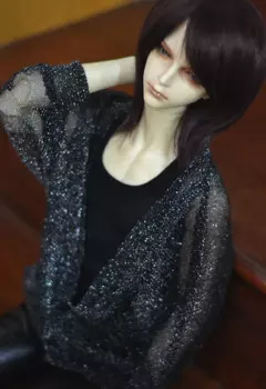 Одежда для куклы BJD, черный, серебристый, блестящий рукав летучая мышь, Открытый Топ 1/3, 1/4, BJD SD DD MSD MDD SD17 POPO68, аксессуары для кукол дяди SSDF