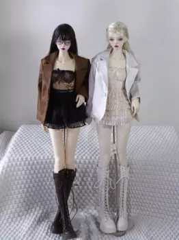 Одежда для куклы bjd, подходит для 1/3, 1/4, размер, замша, широкий плечо, кружевной топ, платье для торта, набор, аксессуары для кукол