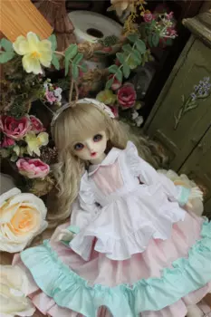 Одежда для куклы BJD, подходит для размера 1/3, 1/4, 1/6, модный костюм, аксессуары для белых кукол горничной (юбка + тиара)