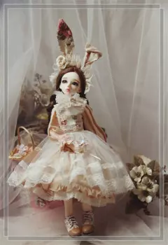 Одежда для куклы BJD, подходит для винтажных кукол 1/3 1/4 мd с цветочным и серо-коричневым цветочным кружевом и жемчугом, аксессуары для кукол