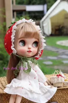 Одежда для куклы Dula, платье, юбка клубника Blythe ob24 Azone Licca ICY jerfish 1/6, аксессуары для кукол Bjd