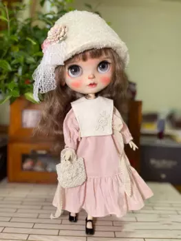 Одежда для куклы Dula, платье, винтажная литературная розовая юбка Blythe Qbaby ob24 ob22 Azone Licca ICY jerfish 1/6 Bjd