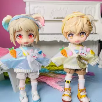 Одежда для куклы OB11, костюм для куклы ob11 ufdoll, розовый, синий, милый кролик, Одежда для животных, костюм, аксессуары для кукол