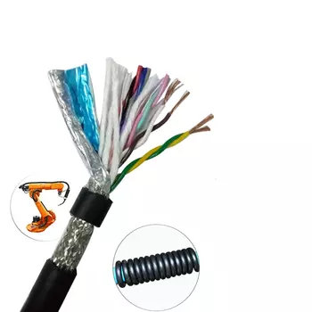 Один метр двухканатной линии экранирования кабеля 26, 24, 22, 18awg, 2, 4, 5, 6, 7, 8, 10 -40 ядов противостоят высокой гибкости, устойчивой к коррозионному коррозионному кабелю 485