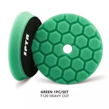 (Один ) SPTA 3 дюйма (80 мм)/5 дюймов 125 мм)/6 дюймов (150 мм) полировальные подушечки для полировки автомобиля скошенная шестигранная логическая губка для полировки буфера DA/RO/GA