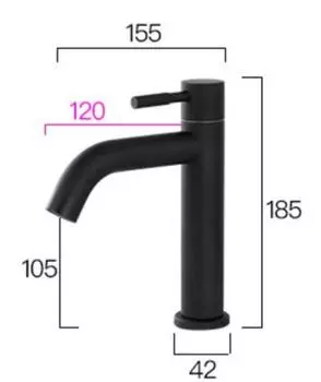 Одиночный смеситель для ванной и кухни, быстро открывающийся кран из нержавеющей стали, матовый черный цвет, для холодной и водной воды, модель SC306