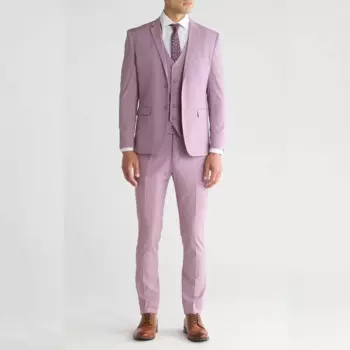 Однобортная приталенная Мужская одежда, Элегантный Свадебный жакет для жениха, 3 предмета, брюки, жилет, блейзер на заказ, мужские костюмы, одежда