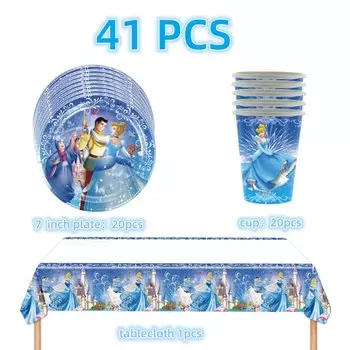 Одноразовая посуда для дня рождения Золушки Disney