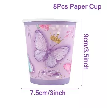 Одноразовая посуда QIFU с бабочками