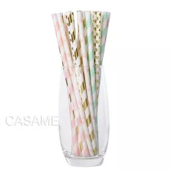 Одноразовые бумажные соломинки Casame 25 штук