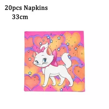 Одноразовые наборы посуды Disney Мари Кот День Рождения