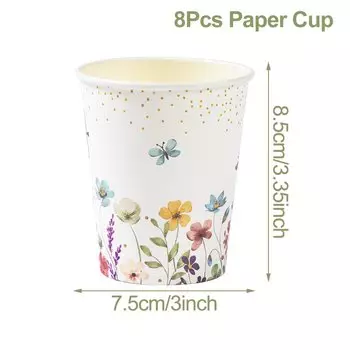 Одноразовые наборы посуды PATIMATE с дикими цветами