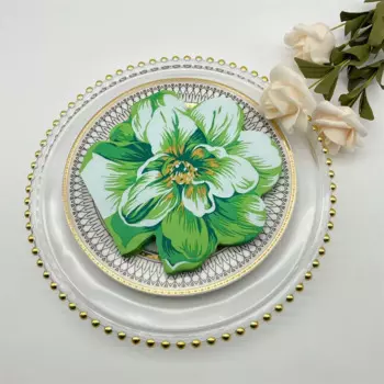 Одноразовые салфетки GUANYAO с цветочным принтом 20 шт.