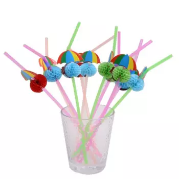 Одноразовые соломенные трубочки MOONBIFFY с фламинго и ананасом