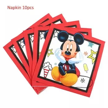 Одноразовый набор посуды Disney Микки Маус красный