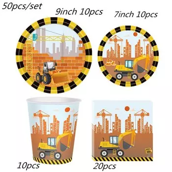 Одноразовый набор посуды Disney Строительство