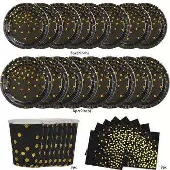 Одноразовый набор посуды Gooparty, 8 персон, день рождения