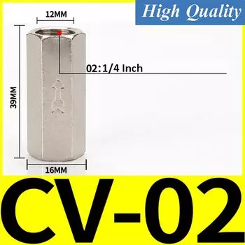 Односторонний обратный пневматический клапан латунный 6 мм 8 мм 10 мм 1/4 3/8 1/2