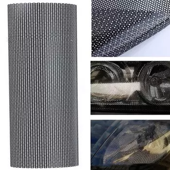 Односторонняя перфорированная черная Автомобильная виниловая пленка для конфиденциальности на окно, клейкая ткань, размер: 50 см * 200/300 см