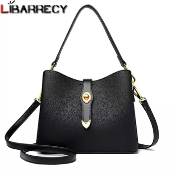 Однотонные многофункциональные женские сумки-мессенджеры, роскошные дизайнерские высококачественные кожаные дамские сумочки, модная женская сумка через плечо