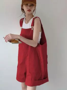 Однотонные повседневные тонкие хлопковые брюки-карго с карманами на пуговицах, летняя свободная уличная одежда с высокой талией, весенние модные костюмы в Корейском стиле