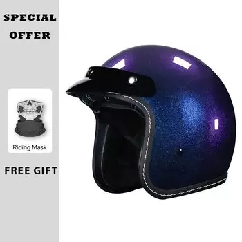 Одобренный DOT шлем 3/4 с открытым лицом, ретро мотоциклетный шлем Casco Cafe Racer, шлем-чоппер, шлем Capacete