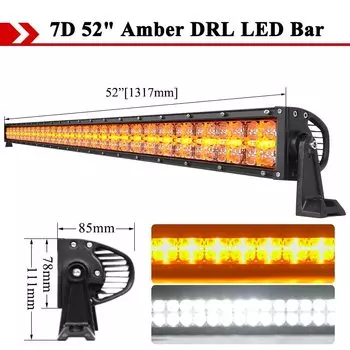 7D Прямой внедорожник 4x4 Вспомогательный светодиодный светильник на крыше Автомобиль Грузовик Бампер Янтарный положения дальнего света для 4wd Jeep Lorry Van RVs