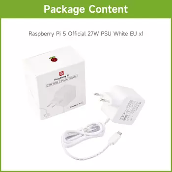 Официальный блок питания Raspberry Pi 27 Вт USB Type-C для Raspberry Pi 5