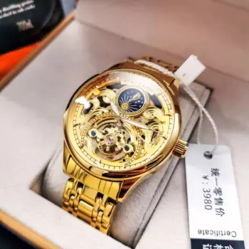 Официальный бренд Бесплатная доставка автоматические механические часы водонепроницаемые светящиеся многофункциональные часы для мужчин