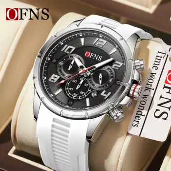 OFNS 8027, роскошные мужские кварцевые часы с календарем, деловые шестиигольные многофункциональные водонепроницаемые мужские часы с маленьким циферблатом