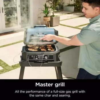 OG951 Woodfire Pro Connect Premium XL Открытый гриль и курильщик, Bluetooth, поддержка приложения, главный гриль 7-в-1