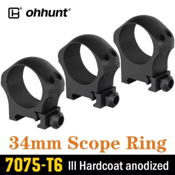 Ohhunt 30 мм или 34 мм кольца прицела высокий средний низкий прицел 7075-T6 сплав lll Hardcoat анодированное Крепление подходит 20 мм