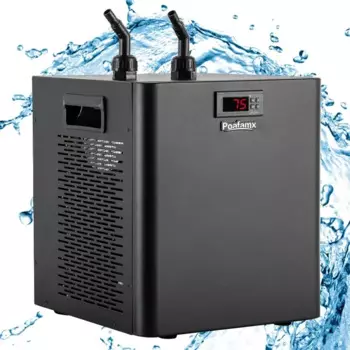 Охладитель для аквариума 79Gal 1/3 Охладитель воды для гидропонной системы для домашнего использования Аксолотль Рыба Коралл Креветка 110 В с насосом и трубой
