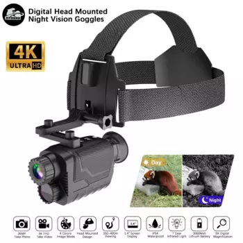 Охотничий шлем NV8260, очки ночного видения, модель FHD 4K, видео 400 м, штатив на голову, Монокуляр ночного видения