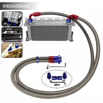 Комплект масляного радиатора AN10, 16-рядный, подходит для BMW E82 135i E36 E46 M3 E90 E92 E93 335i 335xi, черный/серебристый