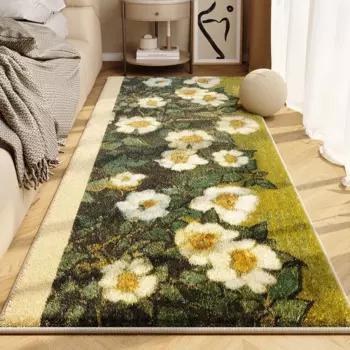 Oil Painting Style Flower Carpet Soft Comfortable Bedroom Carpets Luxury Art Decoration Rug Silent Non-Slip Room Rugs Ковер
